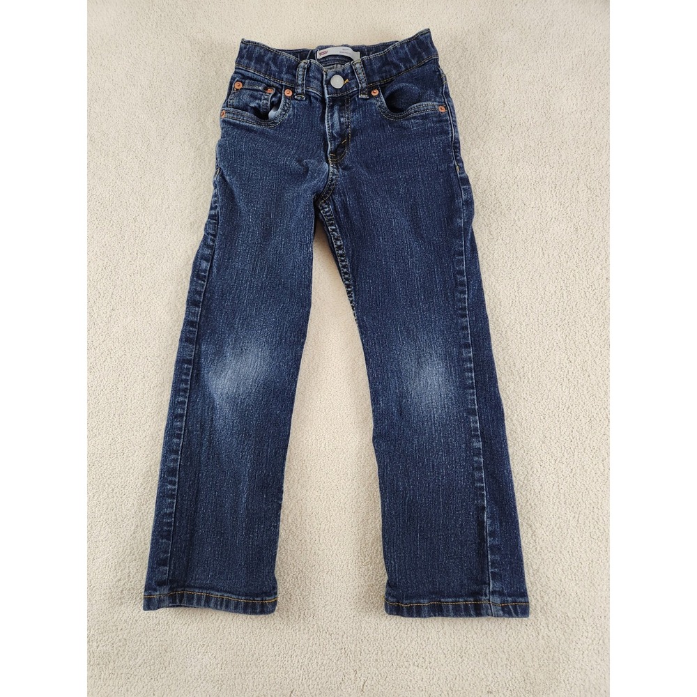 Boys 517 Bootcut Levis Jeans Size 7 with Pull Straps and Easy Button